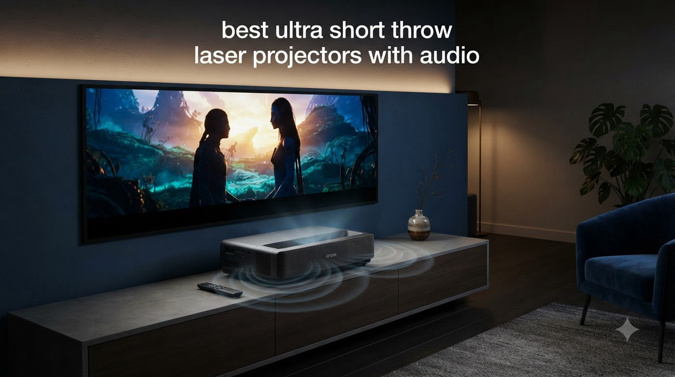 best ultra short throw laser projectors with audio