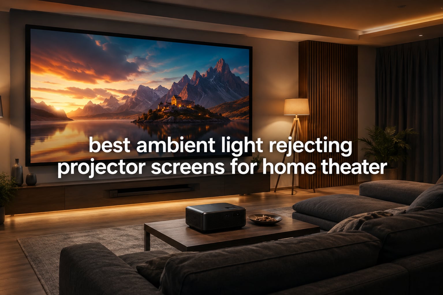 best ambient light rejecting projector screens for home theater