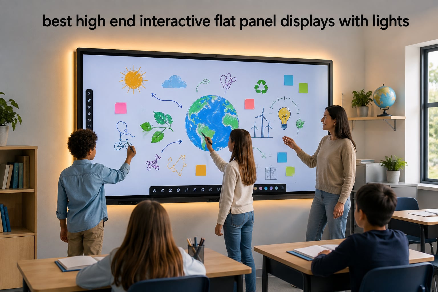 best high end interactive flat panel displays with lights