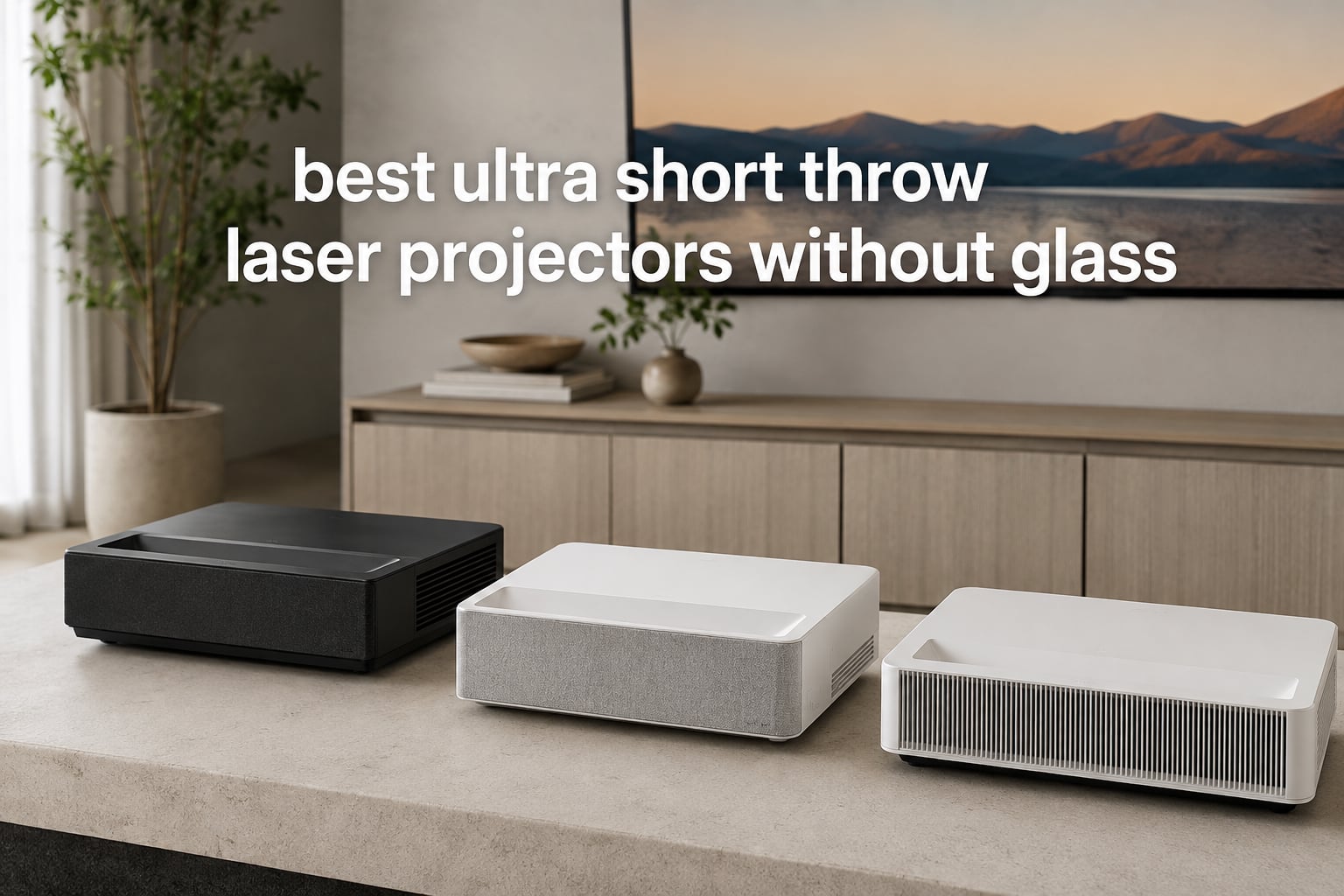 best ultra short throw laser projectors without glass
