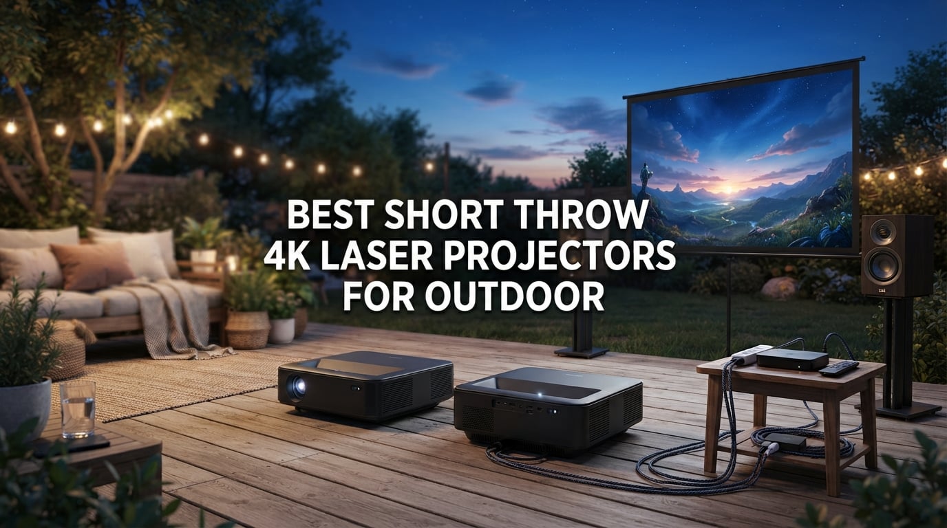 best short throw 4k laser projectors for outdoor