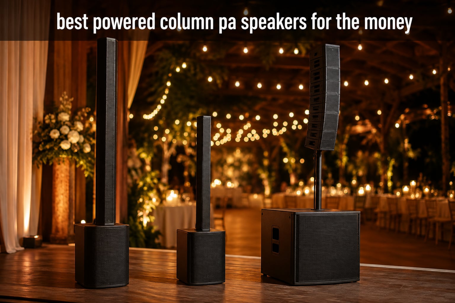 best powered column pa speakers for the money