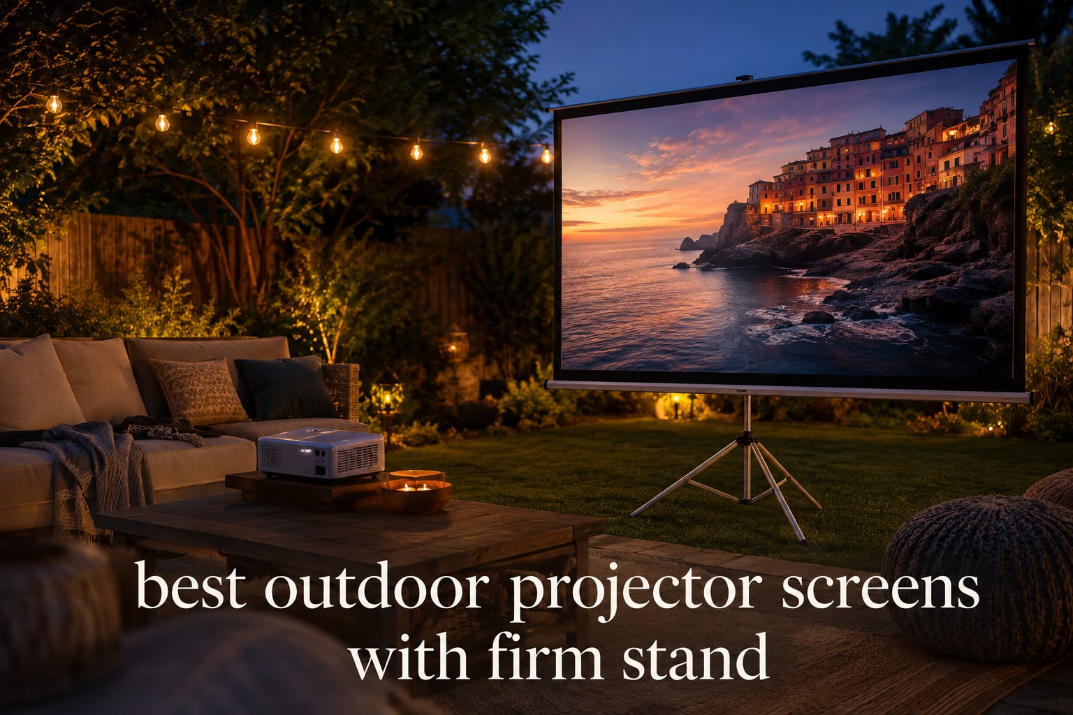 best outdoor projector screens with firm stand
