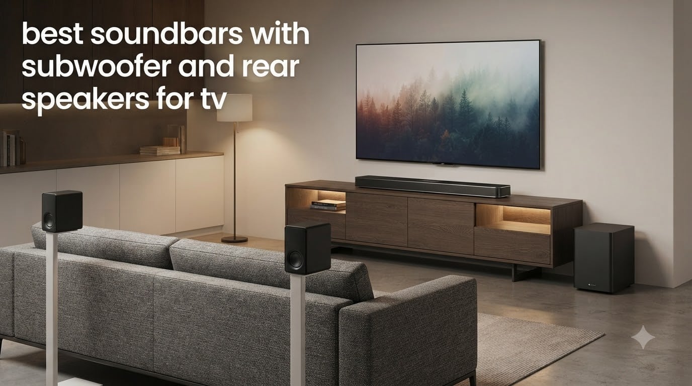 best soundbars with subwoofer and rear speakers for tv