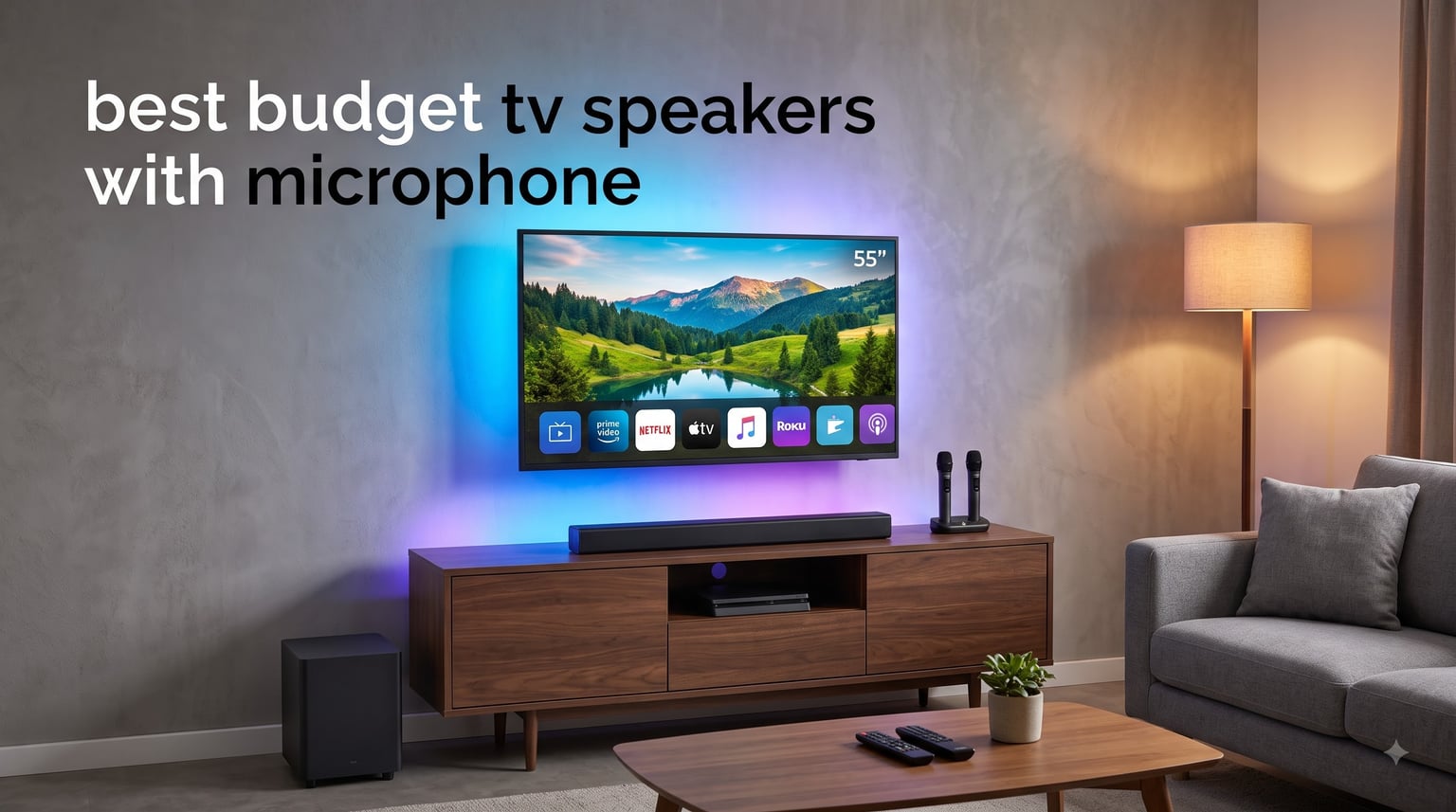 best budget tv speakers with microphone