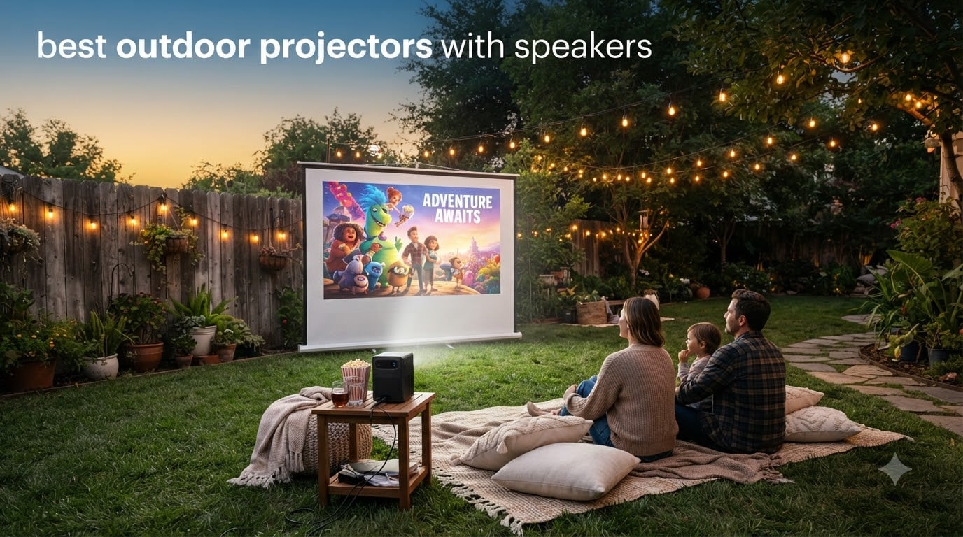 best outdoor projectors with speakers