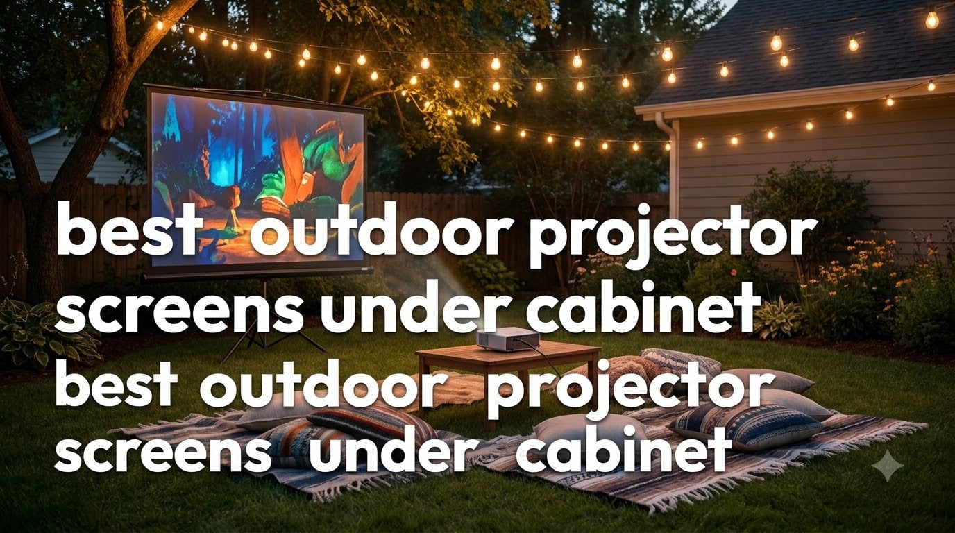 best outdoor projector screens under cabinet