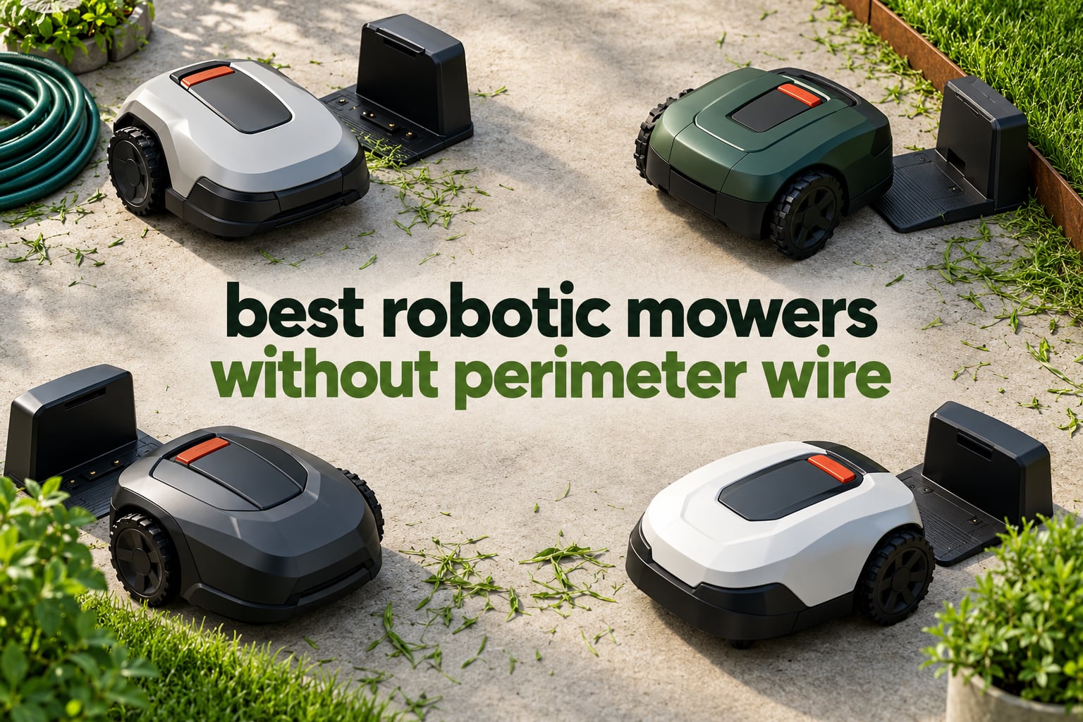best robotic mowers without perimeter wire