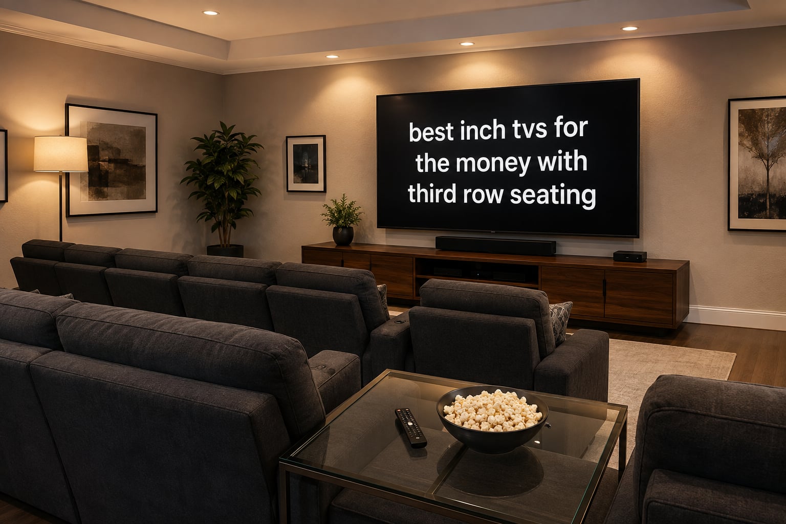 best 65 inch tvs for the money with third row seating