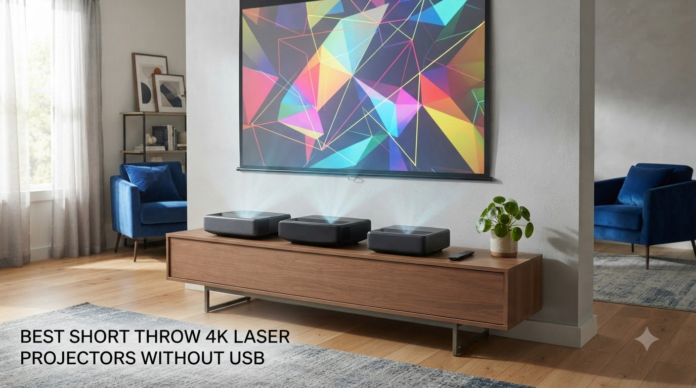 best short throw 4k laser projectors without usb