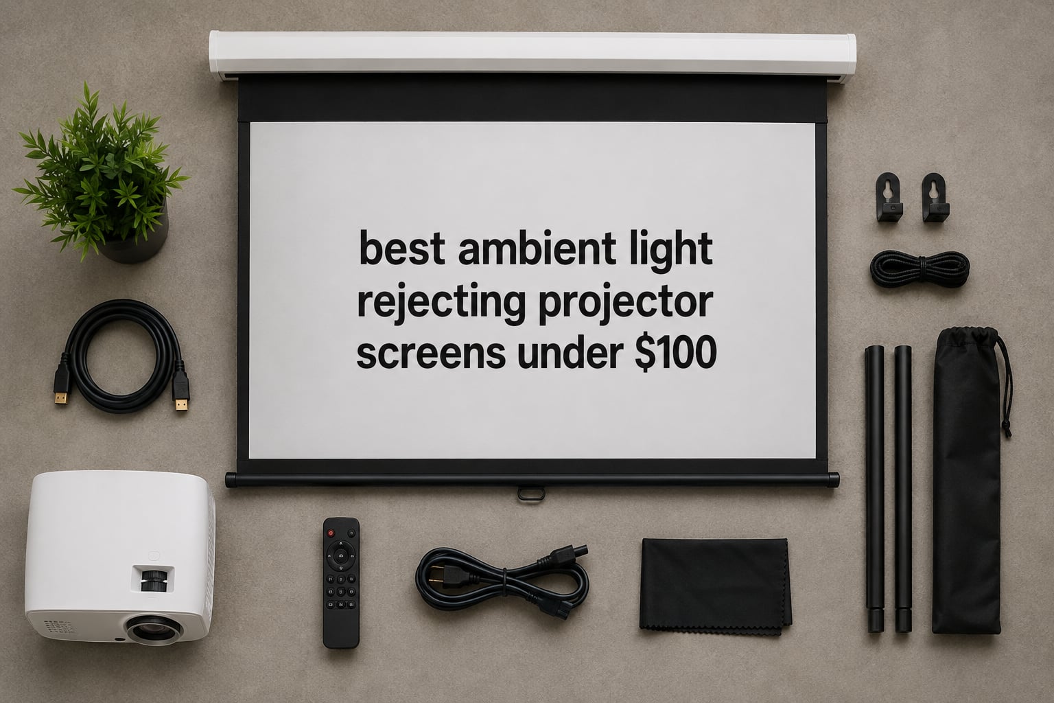 best ambient light rejecting projector screens under $100