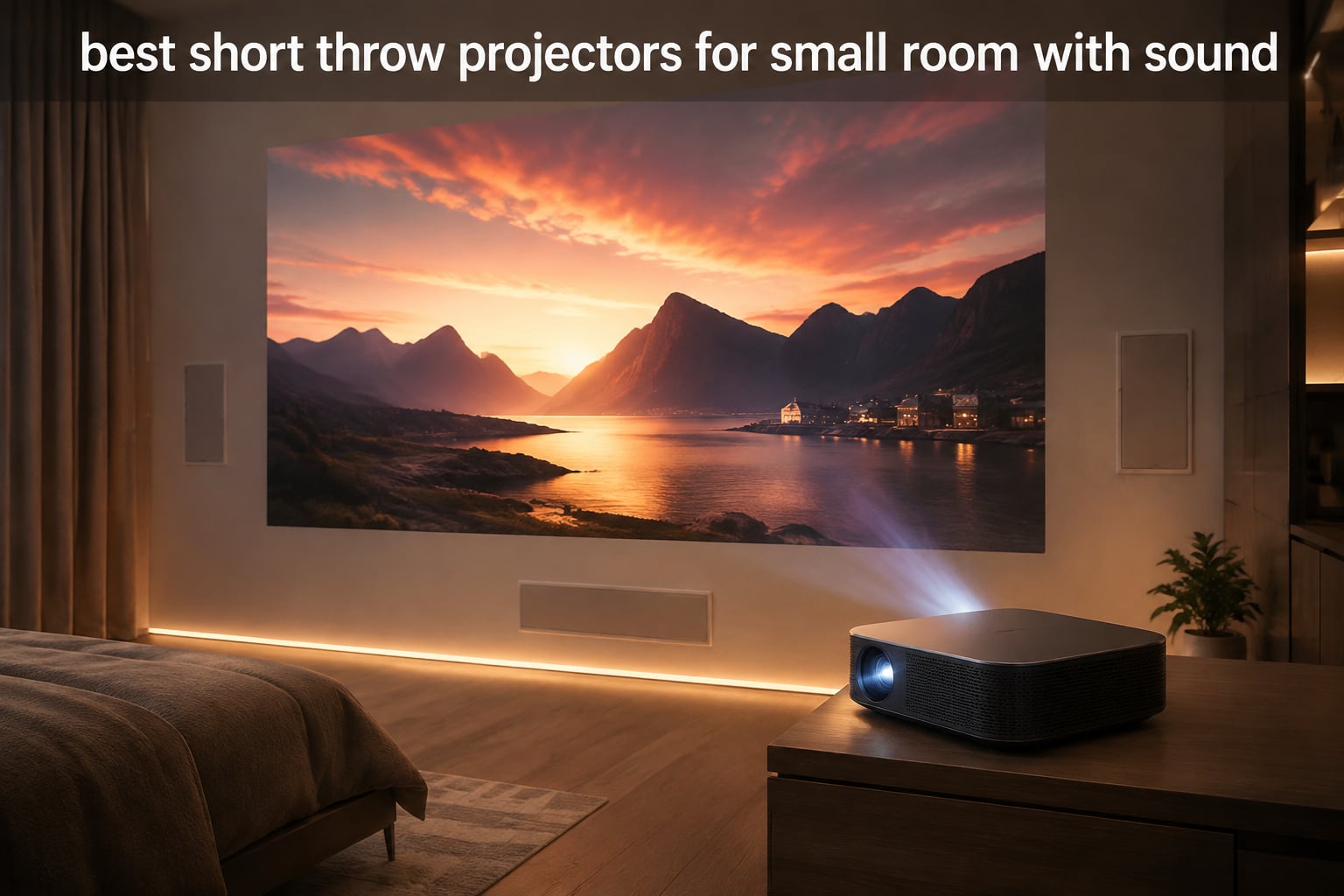 best short throw projectors for small room with sound