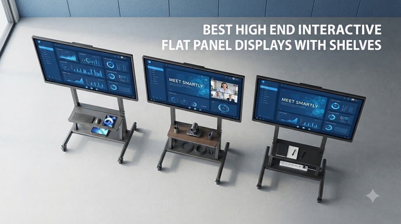 best high end interactive flat panel displays with shelves