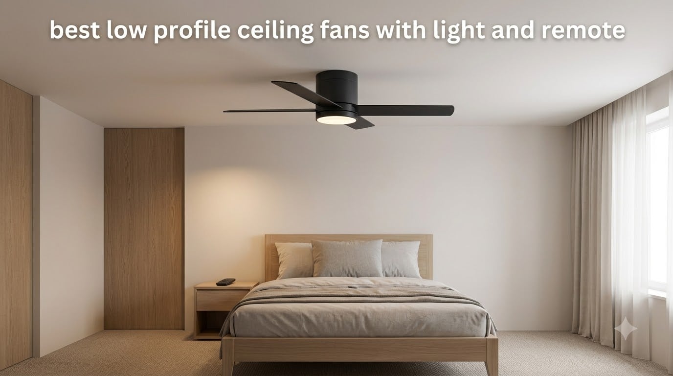best low profile ceiling fans with light and remote
