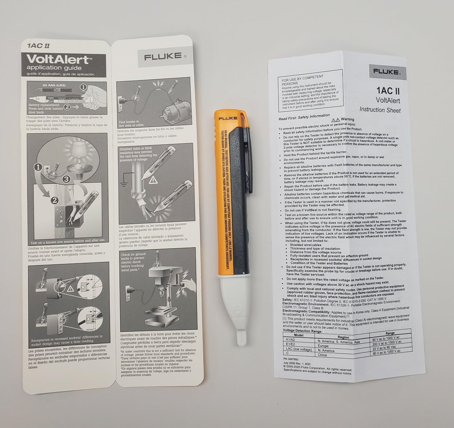 Fluke 1AC II VoltAlert Non-Contact Voltage Tester, Pocket-Sized, 90-1000V AC, Audible Beeper, CAT IV Rating customer photo 2
