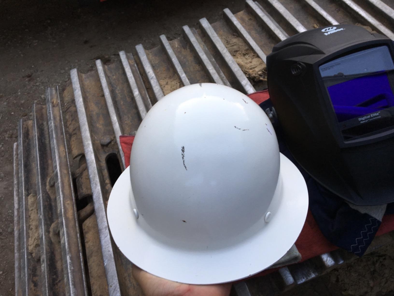 MSA Skullgard Full-Brim Hard Hat with Suspension - Non-Slotted Cap, Made of Phenolic Resin, Radiant Heat Loads up to 350F, Standard Size Hard Hat | Fas-Trac III Ratchet Suspension customer photo 2