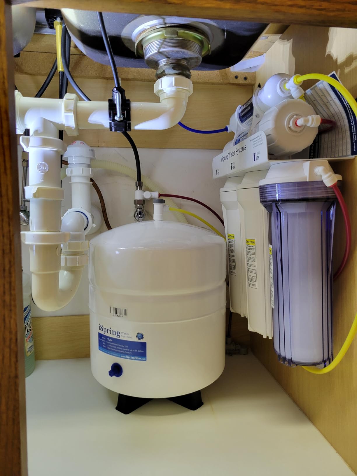 iSpring RCC7-BN NSF Certified, High Capacity Under Sink 5-Stage Reverse Osmosis Water Filter, RO Drinking System, 75 GPD Brushed Nickel Faucet, Patented Top-Mounted Faucet Design for Easy Installation customer photo 1