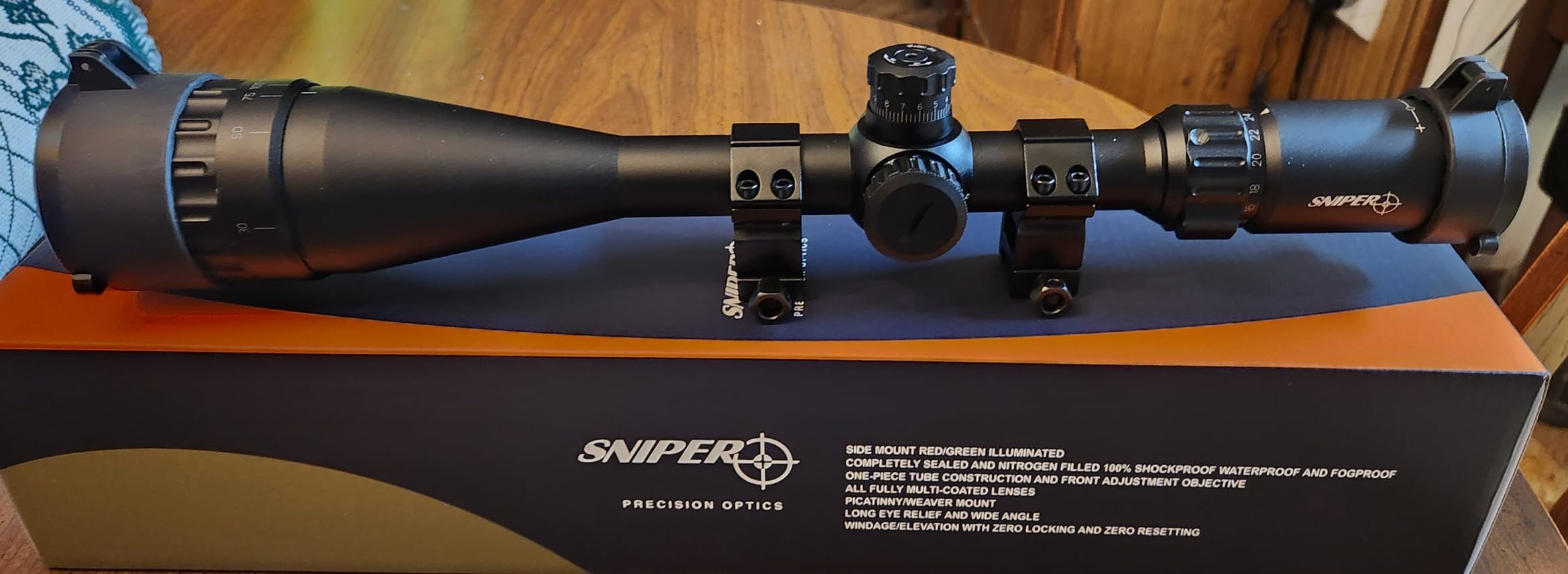 SNIPER Rifle Scope MT 6-24x50/4-16x50 with Red/Green/Blue Illuminated Reticle Riflescope, Adjustable Objective customer photo 2