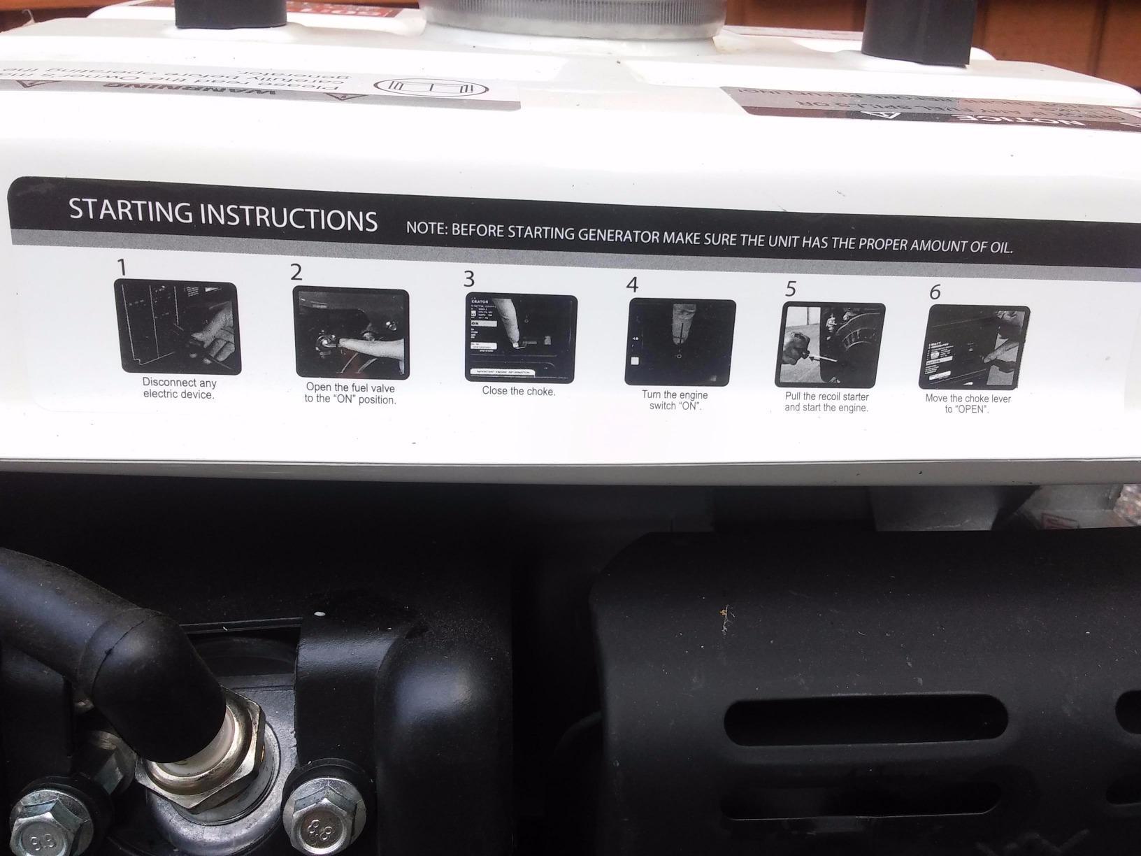 Pulsar PG1202SA 1200W Portable Generator, 900 Running Watts, 71cc 2-Cycle Engine, 40:1 Fuel Mix, 120V & 12V Outlets, Recoil Start customer photo 2