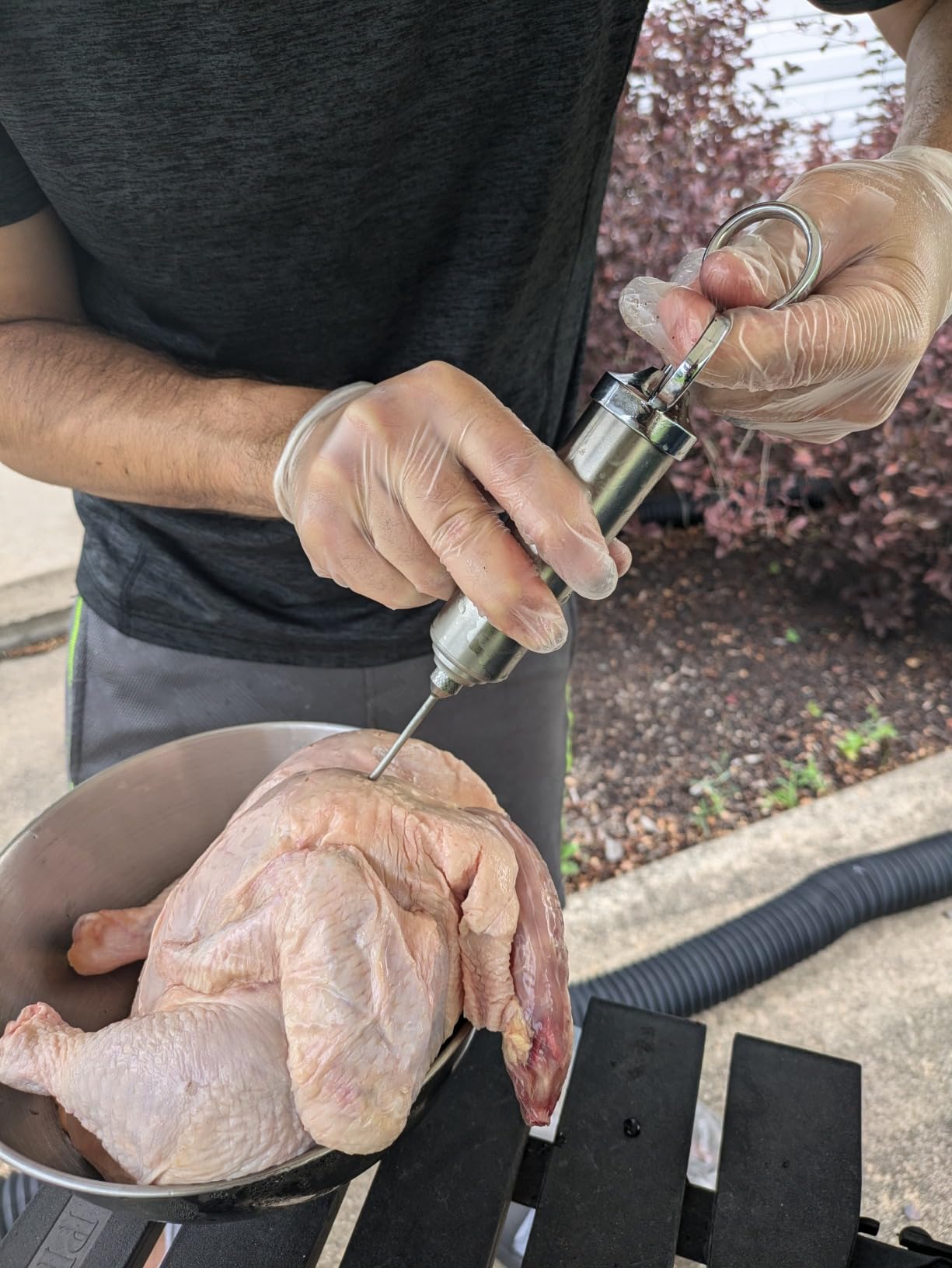 304-Stainless Steel Meat Injector - With Marinade Straw! 4 Needles, Spare Orings, Ebook, Spares Available! The Original 2oz Marinade Injector Syringe Kit Creates Juiciest Turkey and BBQ Ever! customer photo 1