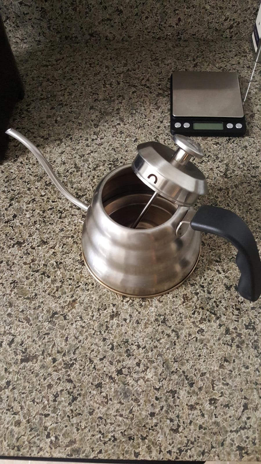 Barista Warrior Gooseneck Kettle, 1.2L Pour Over Kettle, Silver customer photo 2