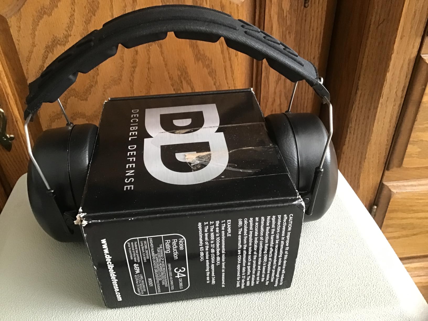 DECIBEL DEFENSE Ear Protection, 37 dB NRR Ear Muffs (HI-VIZ ORANGE) customer photo 1