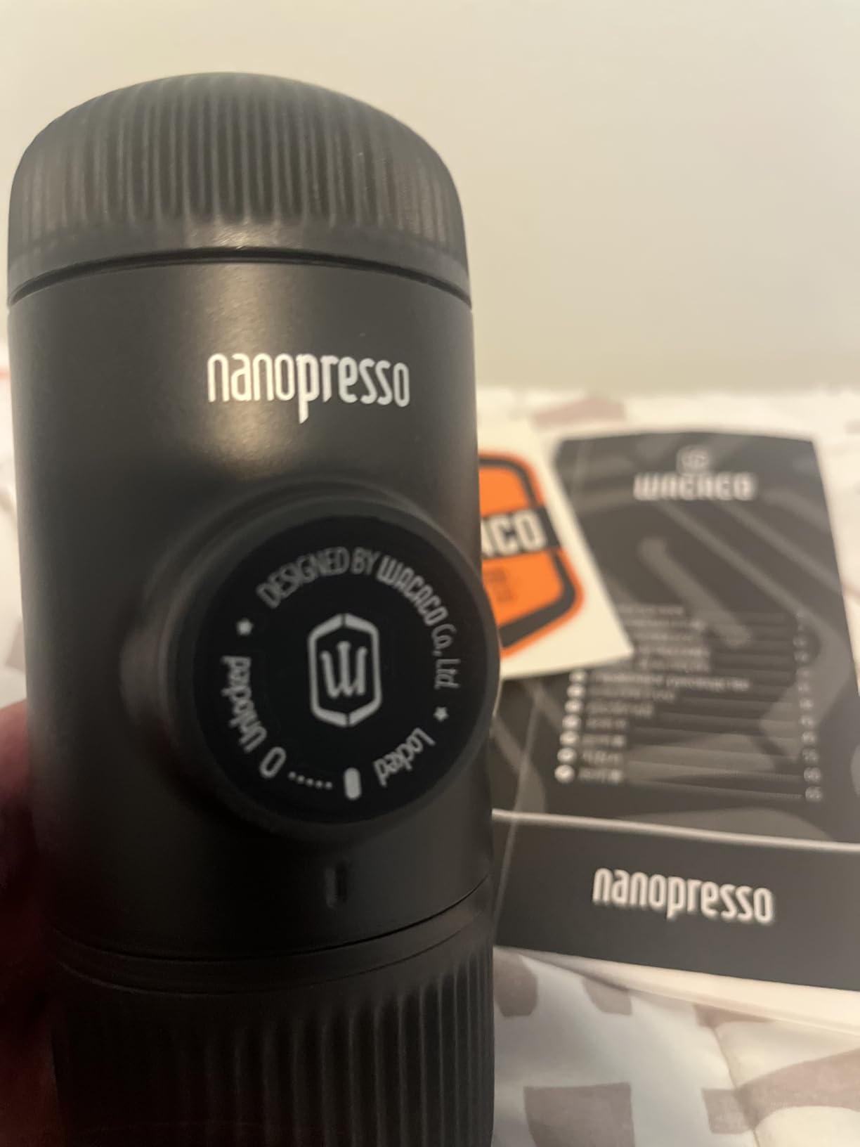 WACACO Nanopresso Portable Espresso Maker, Upgrade Version of Minipresso, 18 Bar Pressure, Red Patrol Edition, Small Travel Coffee Maker, Manually Operated, Compatible with Ground Coffee customer photo 1
