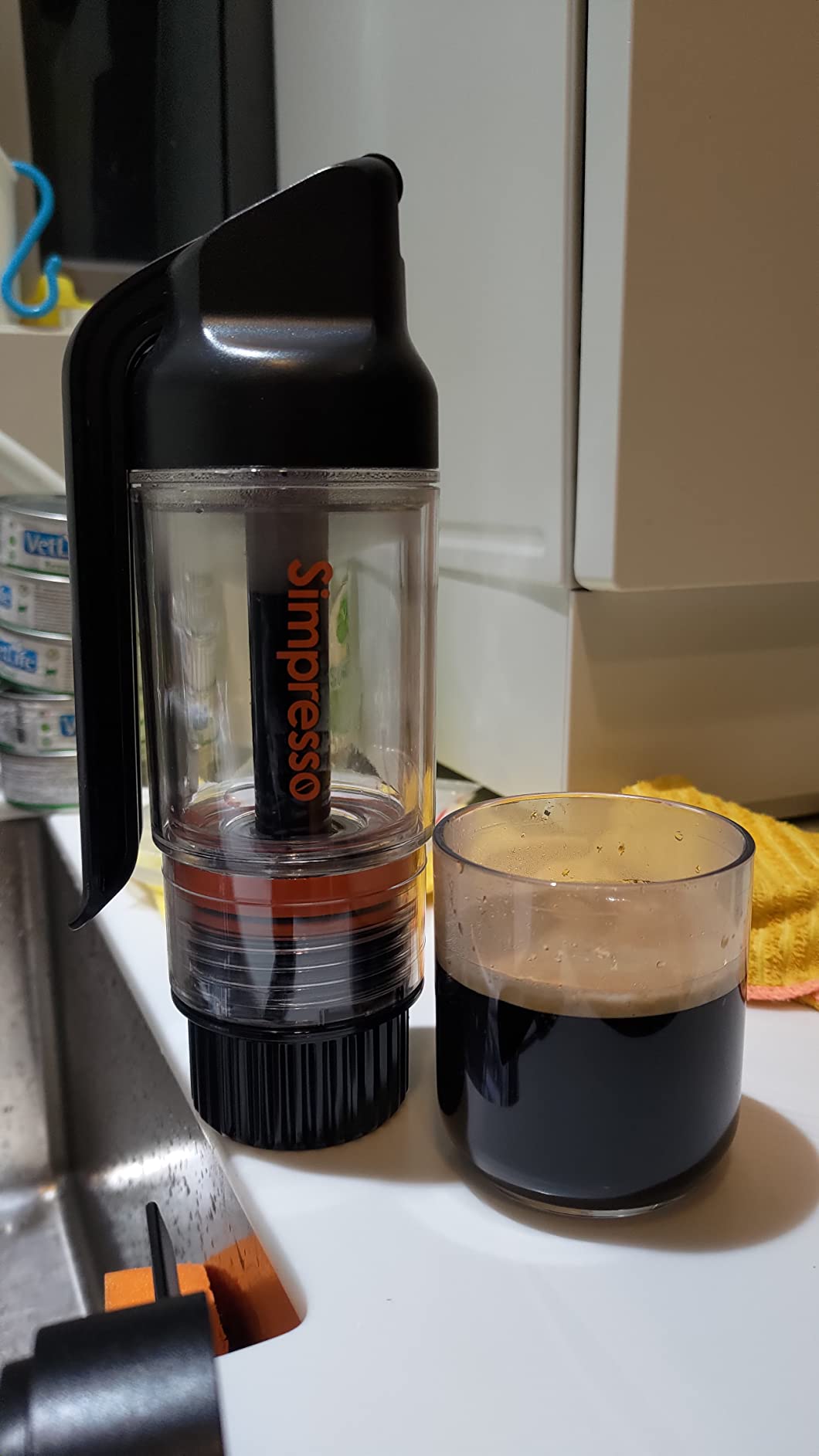 Simpresso Portable Espresso Maker | Compact Travel Coffee Maker Compatible with Nespresso Pods & Espresso Ground Coffee | Manually Operated | Premium Travel Package with All Accessories Included customer photo 1