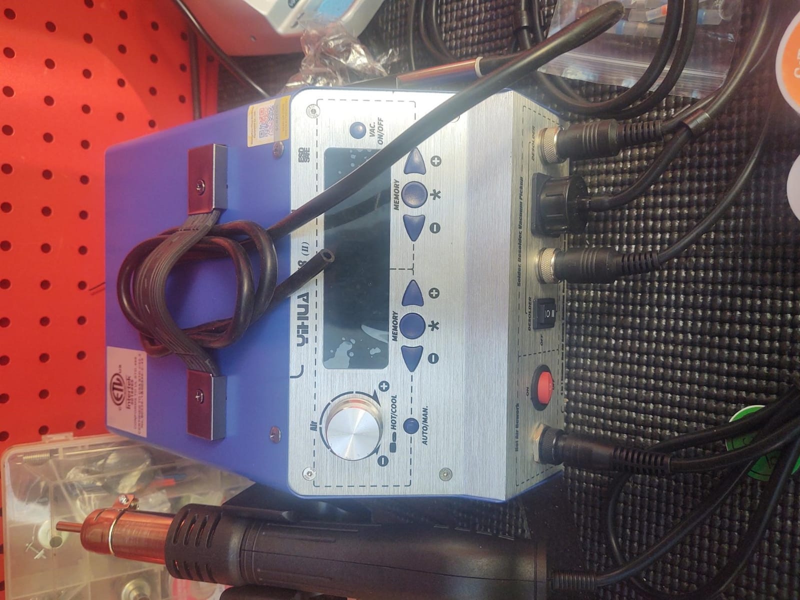 YIHUA 948-II 4 in 1 Hot Air Rework Soldering Iron and Desoldering Suction Tin Gun Station with Suction Pick Up Pen °F /°C customer photo 2