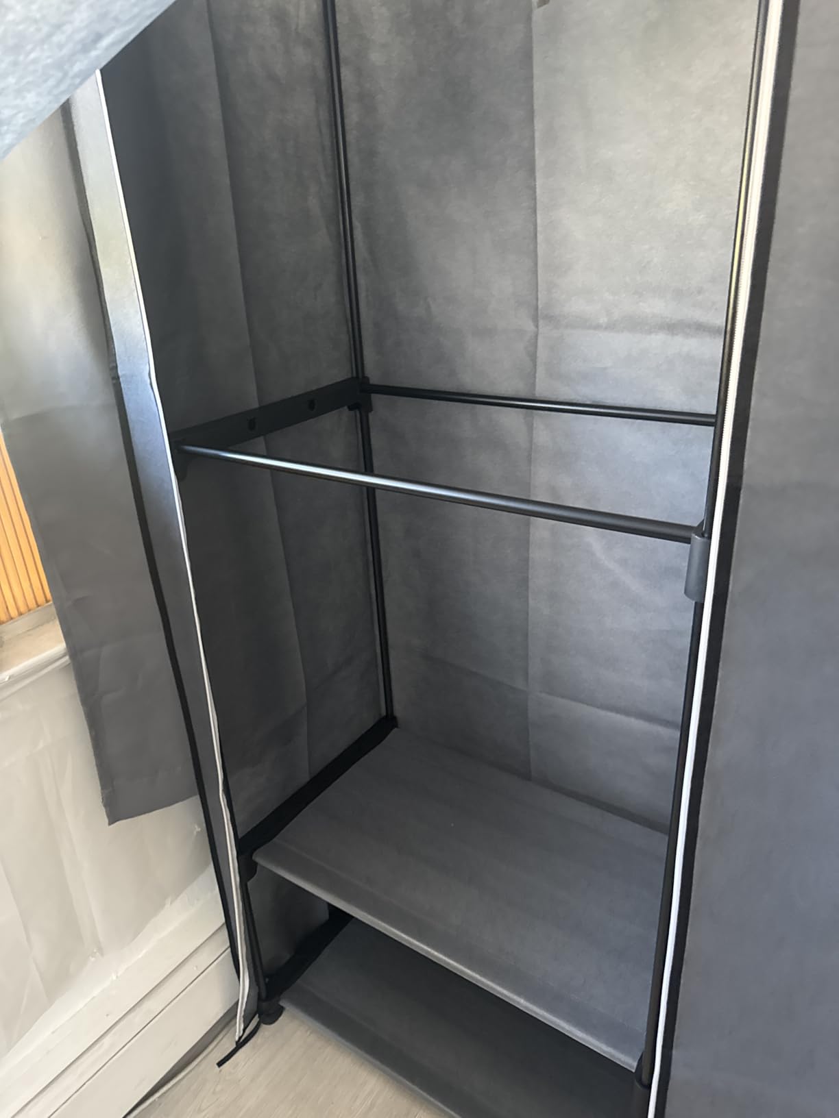 SONGMICS Closet Wardrobe, Clothes Storage, 55.1 x 16.9 x 68.5 Inches customer photo 2