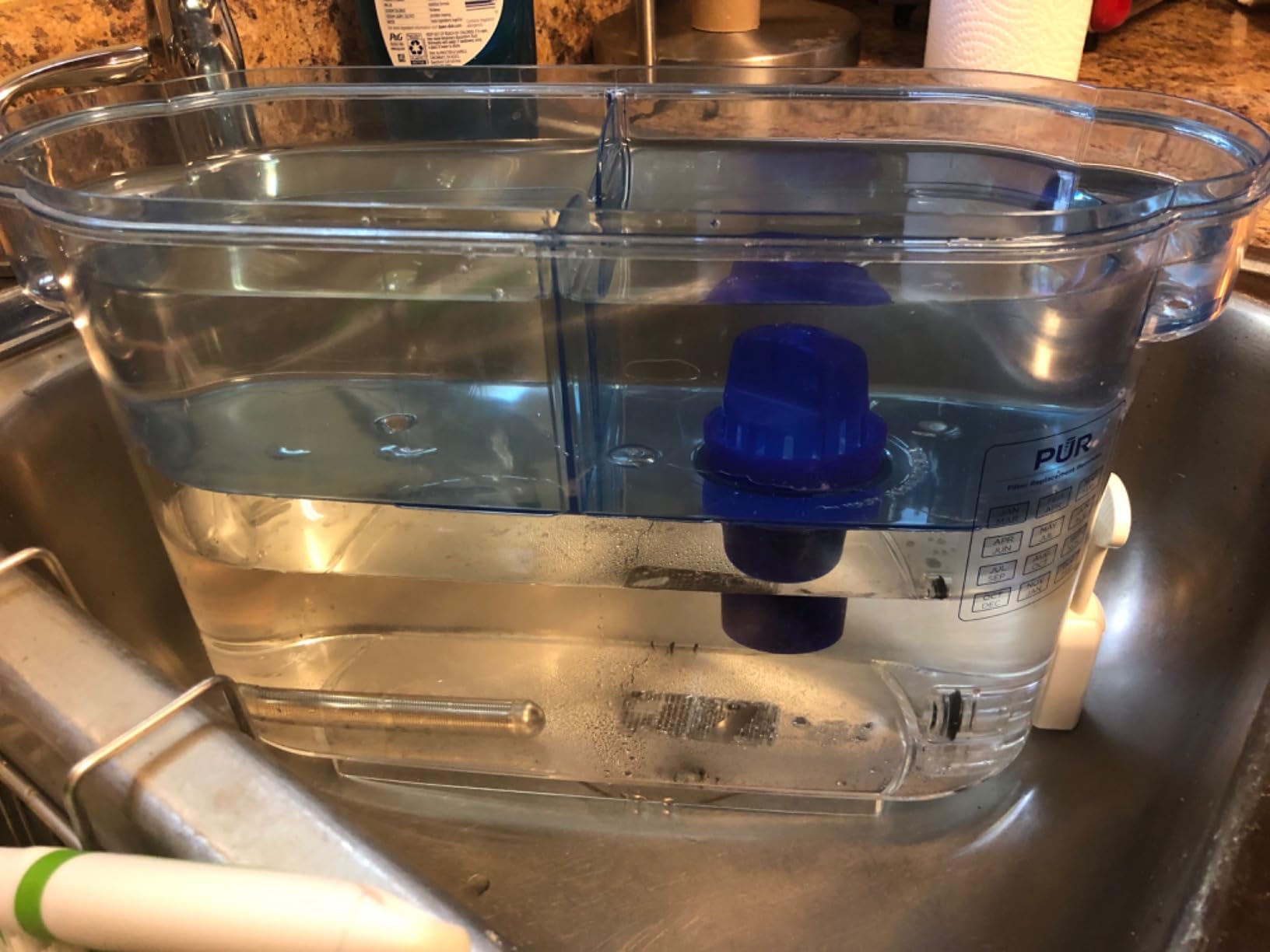 PUR 30-Cup Countertop Water Filter Dispenser for Fridge, White/Blue customer photo 2