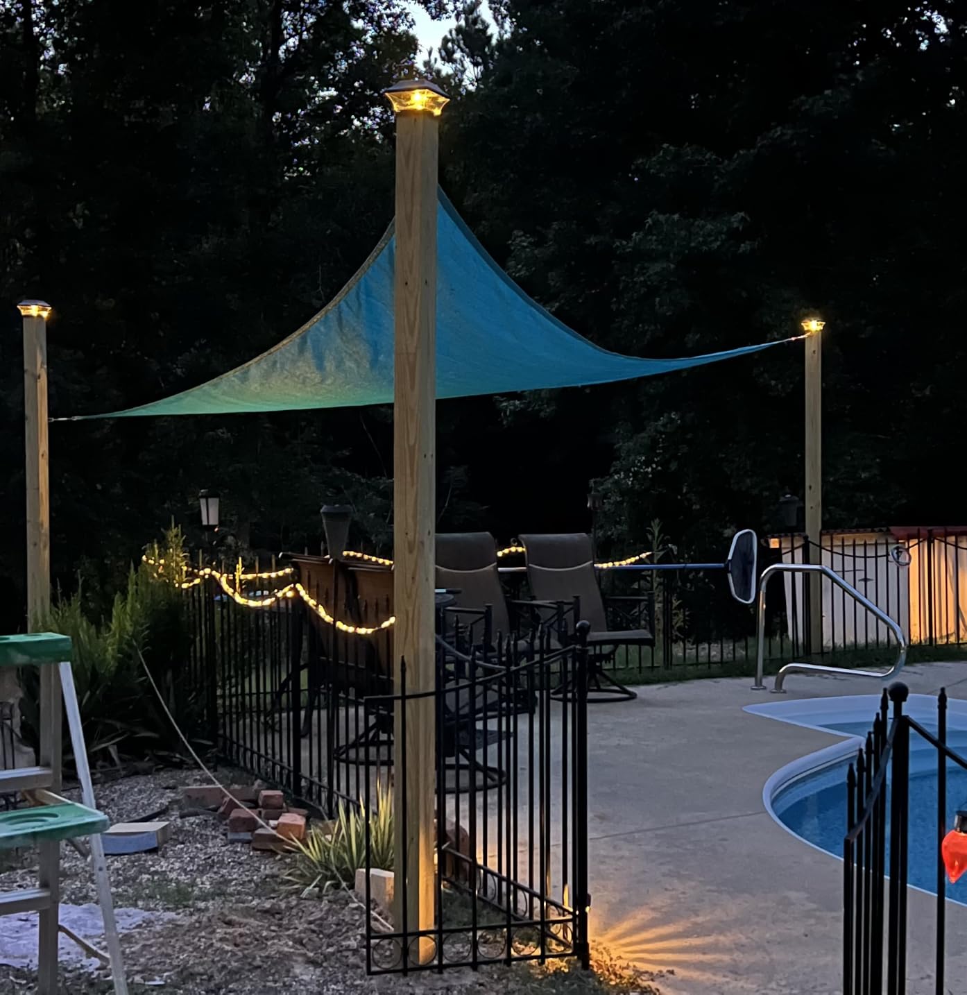 SUNLAX Large Sun Shade Sail 16' x 20' Dark Grey Rectangle Outdoor Canopy customer photo 2