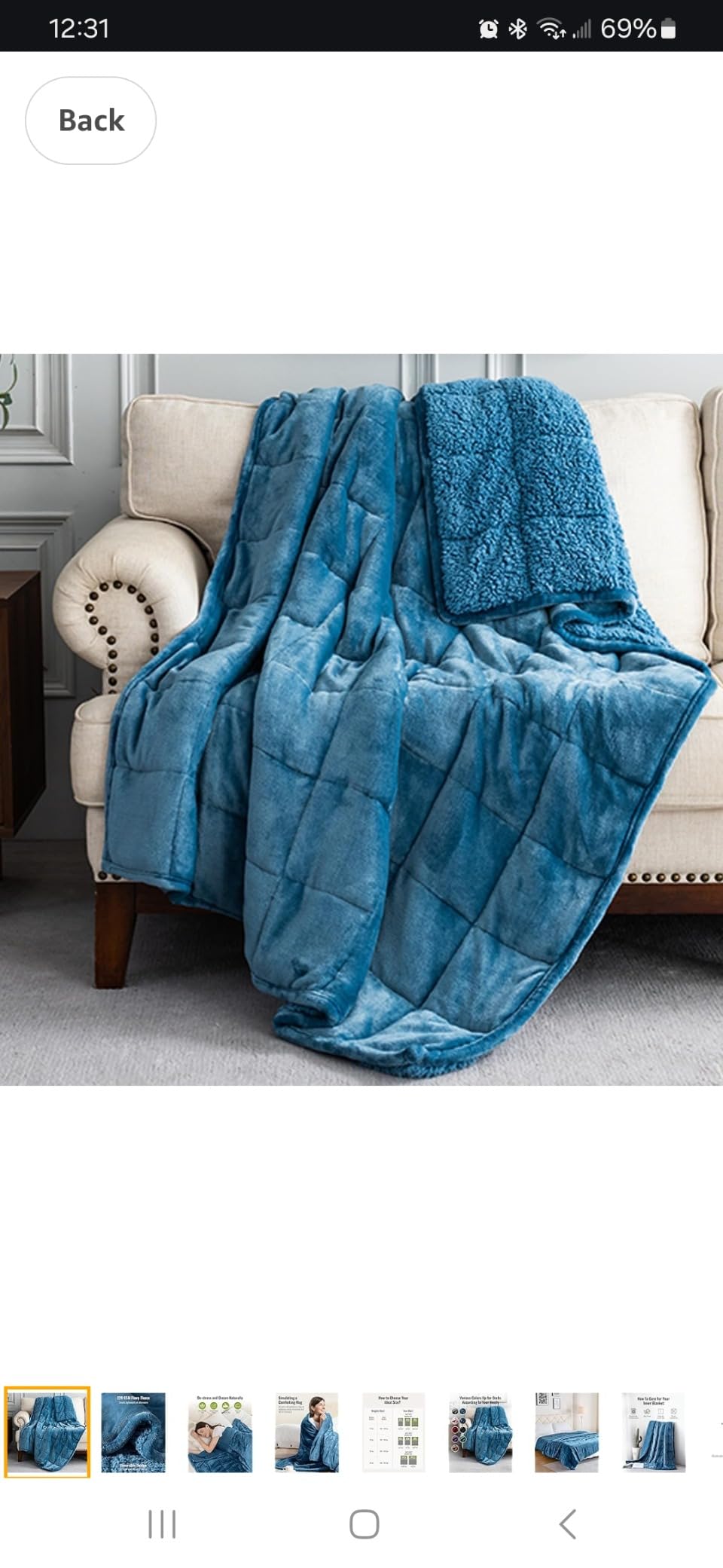 Uttermara Weighted Blankets for Adults Queen Size, 15lbs 60x80 Inches customer photo 2