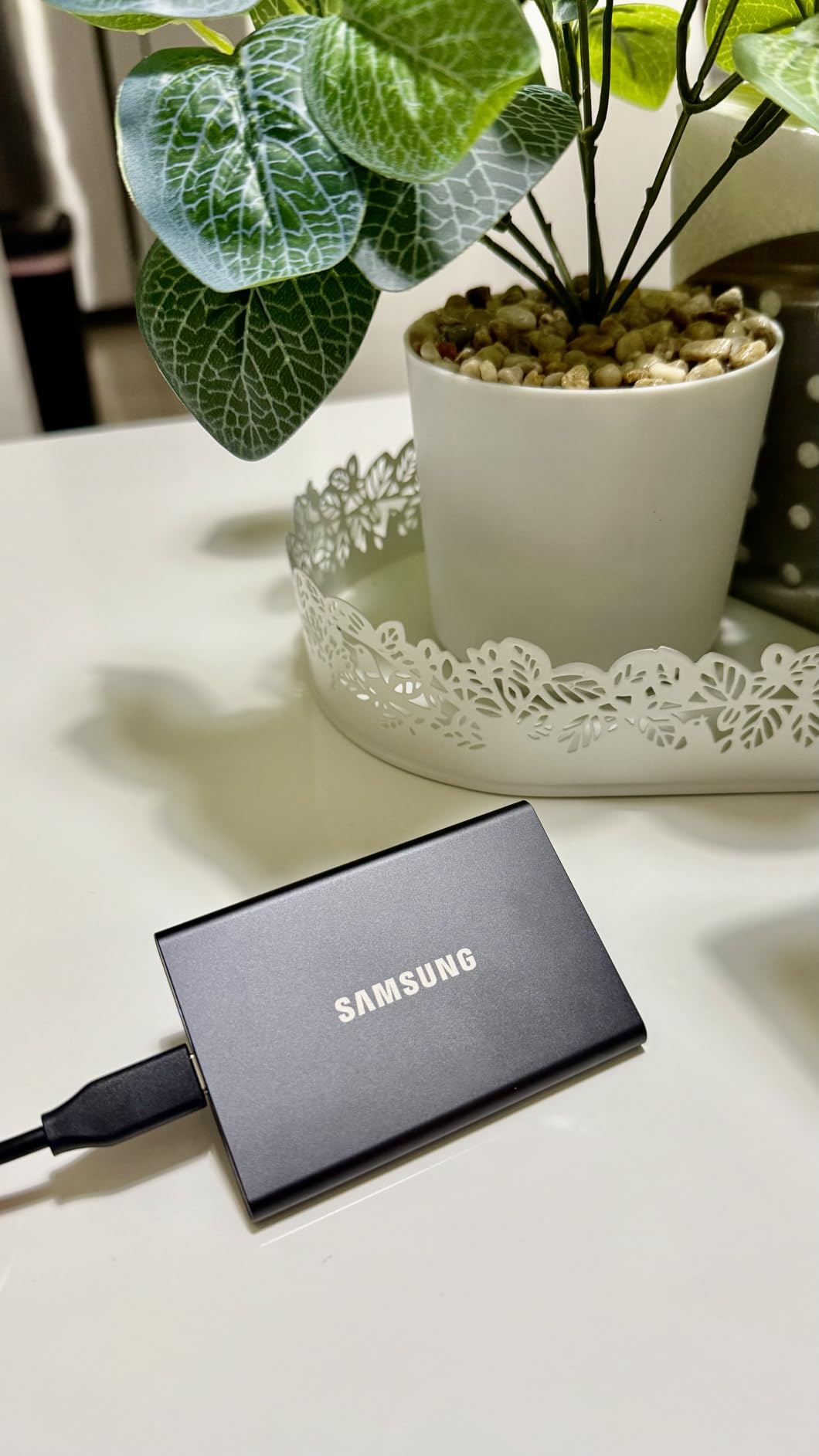 SAMSUNG T7 Portable SSD, 1TB External Solid State Drive, Speeds Up to 1,050MB/s, USB 3.2 Gen 2, Reliable Storage for Gaming, Students, Professionals, MU-PC1T0H/AM, Blue customer photo 2