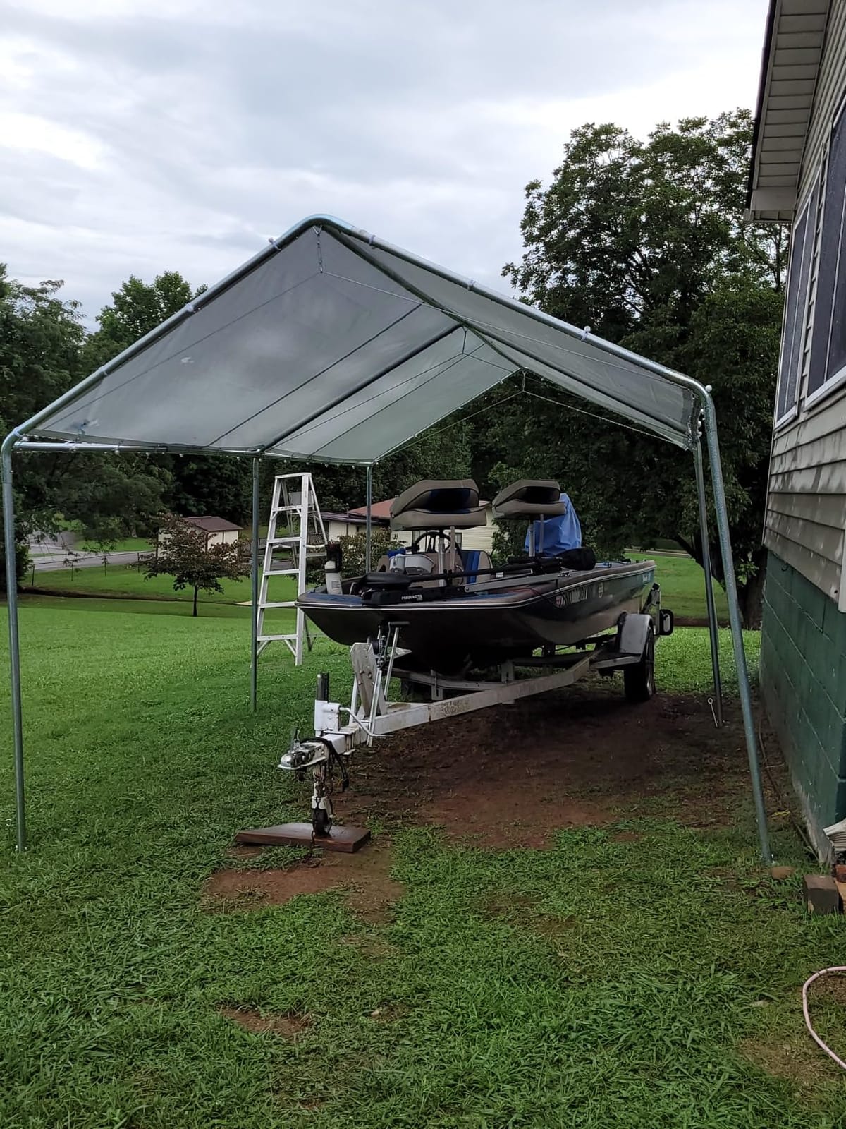 Quictent 10x20 ft Heavy Duty Car Canopy Galvanized Frame Carport Outdoor Party Tent Boat Shelter with 3 Reinforced Steel Cables - Gainsboro customer photo 2
