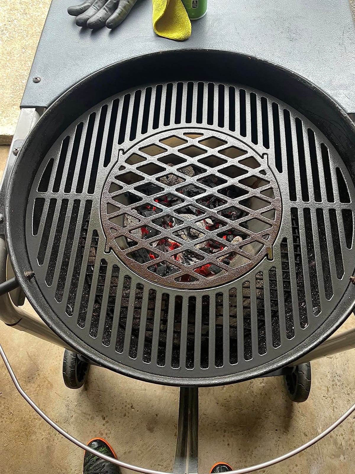 onlyfire 2-in-1 Cast Iron Grill Grate Replacement Weber Gourmet BBQ System customer photo 1