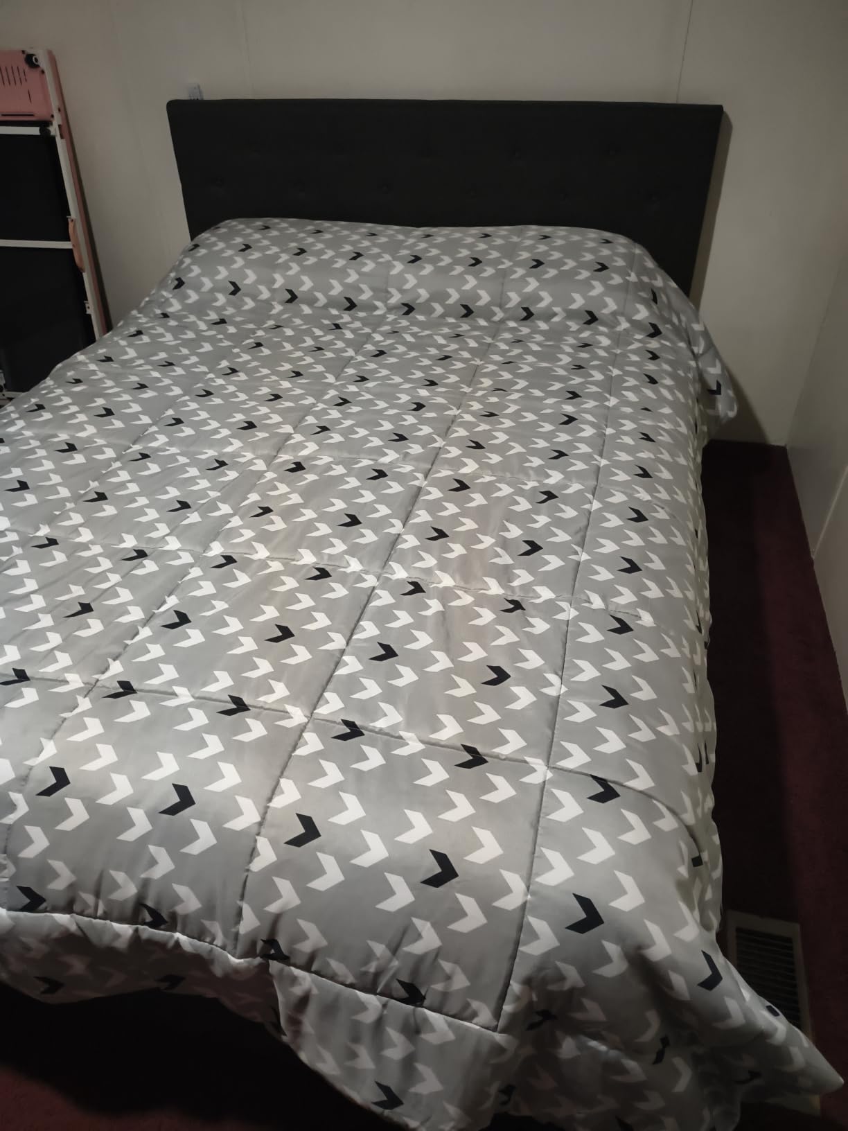 Allewie Queen Size Storage Bed Frame with 4 Underbed Drawers, Upholstered Platform Bed with Adjustable Headboard, Square Button Tufted, Easy Assembly, Noise-Free, No Box Spring Needed, Light Grey customer photo 2