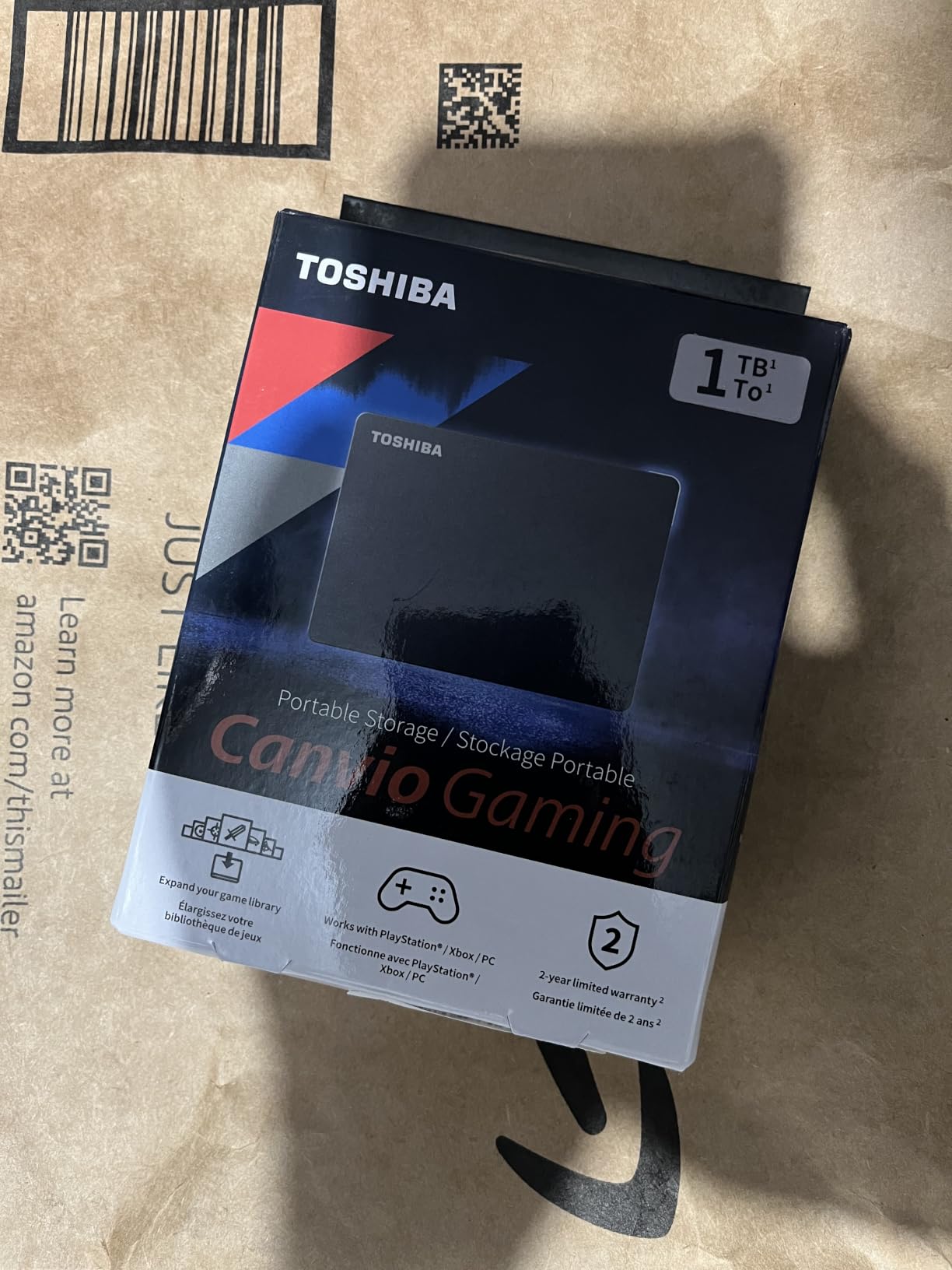 Toshiba Canvio Gaming 2TB Portable External Hard Drive USB 3.0, Black for PlayStation, Xbox, PC & Mac - HDTX120XK3AA customer photo 1