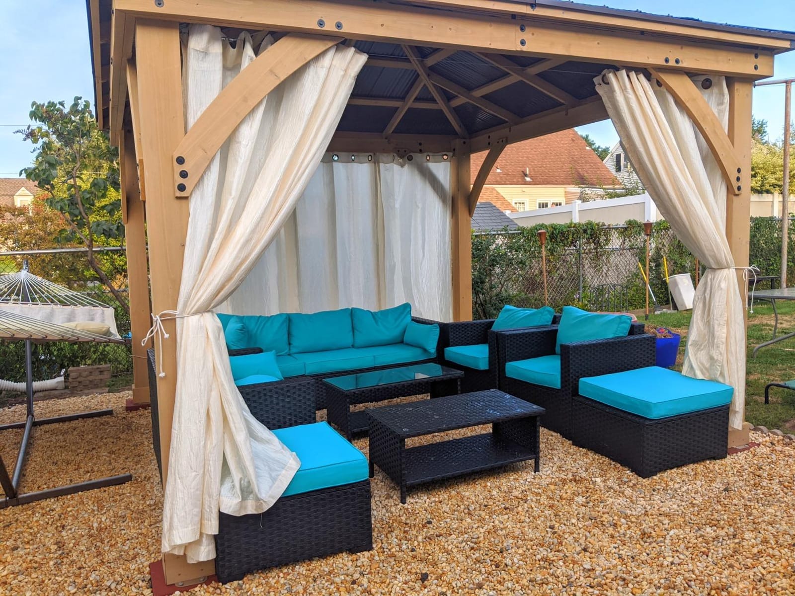 Yardistry 12 x 16 Meridian Cedar Wood Gazebo Pavilion for Patios, Decks, Garden, Backyard, Durable, Aluminum Roof customer photo 1