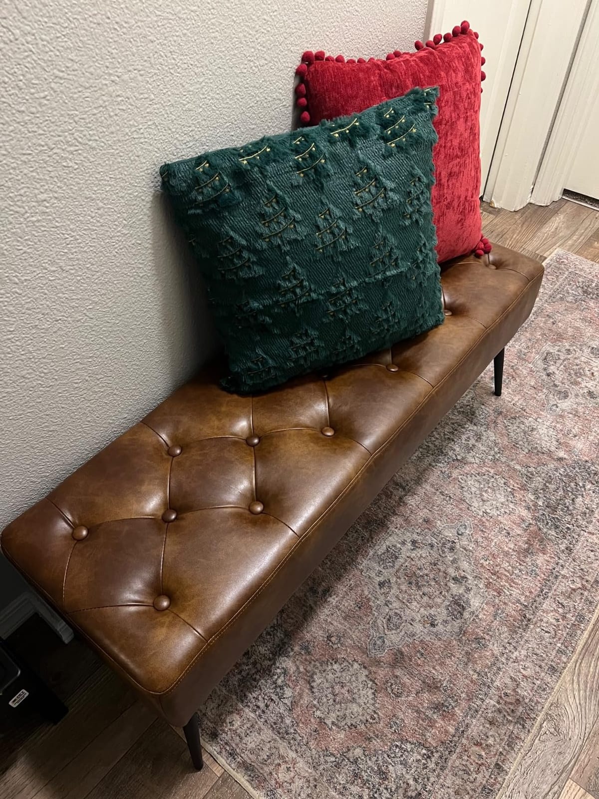 DUHOME Button-Tufted Ottoman Bench, Upholstered Bedroom Benches customer photo 2