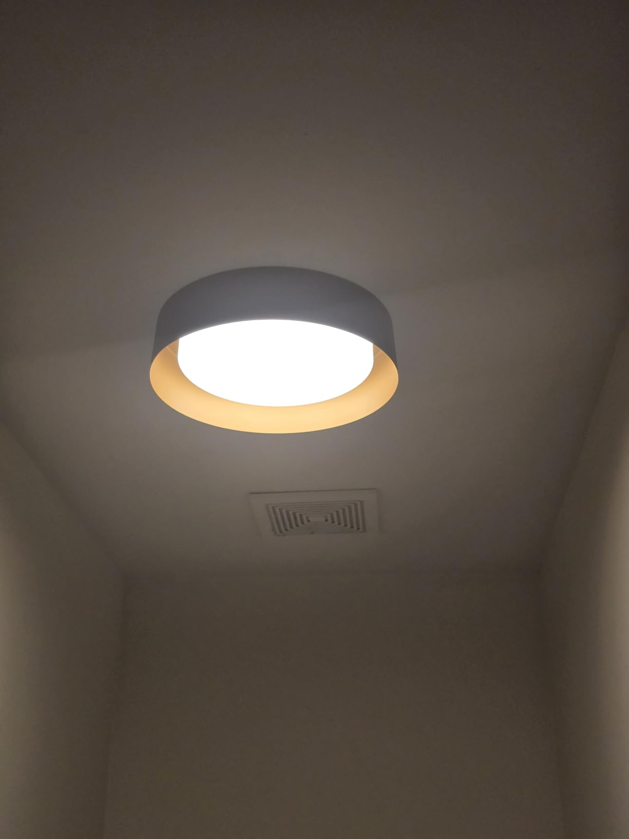 Bargeni Flush Mount Ceiling Light,Matte Black with Gold Interior,12.5