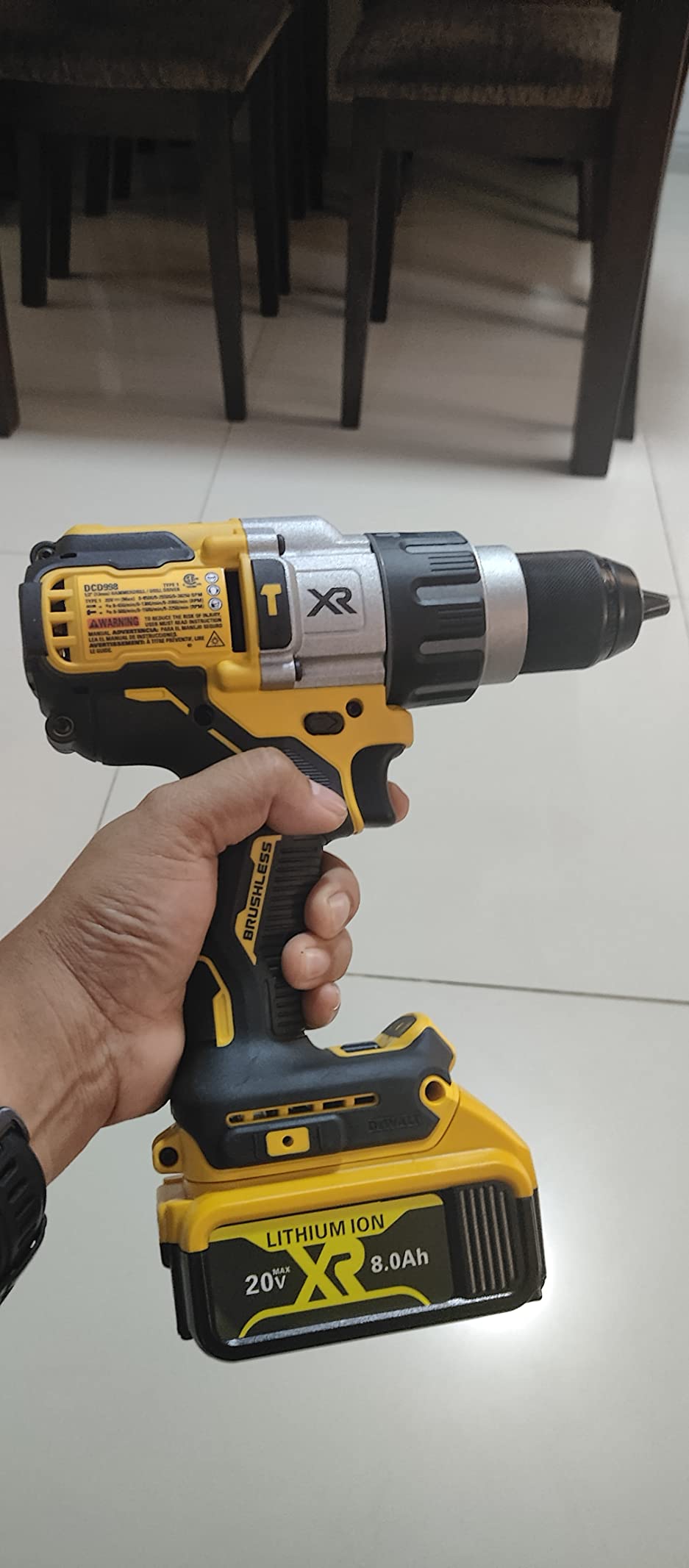 DEWALT 20V MAX Hammer Drill & Driver, Cordless, Tool Only (DCD998B) customer photo 1