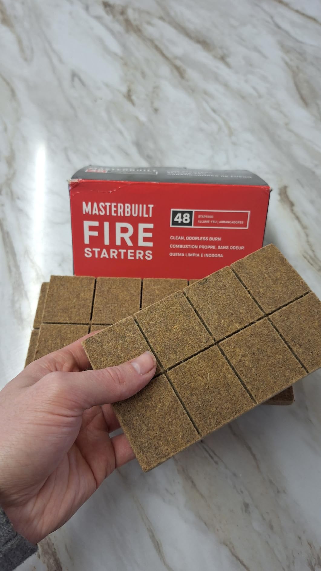 Masterbuilt® Pure-Parrafin All-Natural Odorless Wax Fire Starters for Charcoal Grilling, Made for Gravity Series but Compatible with All Charcoal Grills & Fireplaces, 48-Count, Model MB20091521 customer photo 1