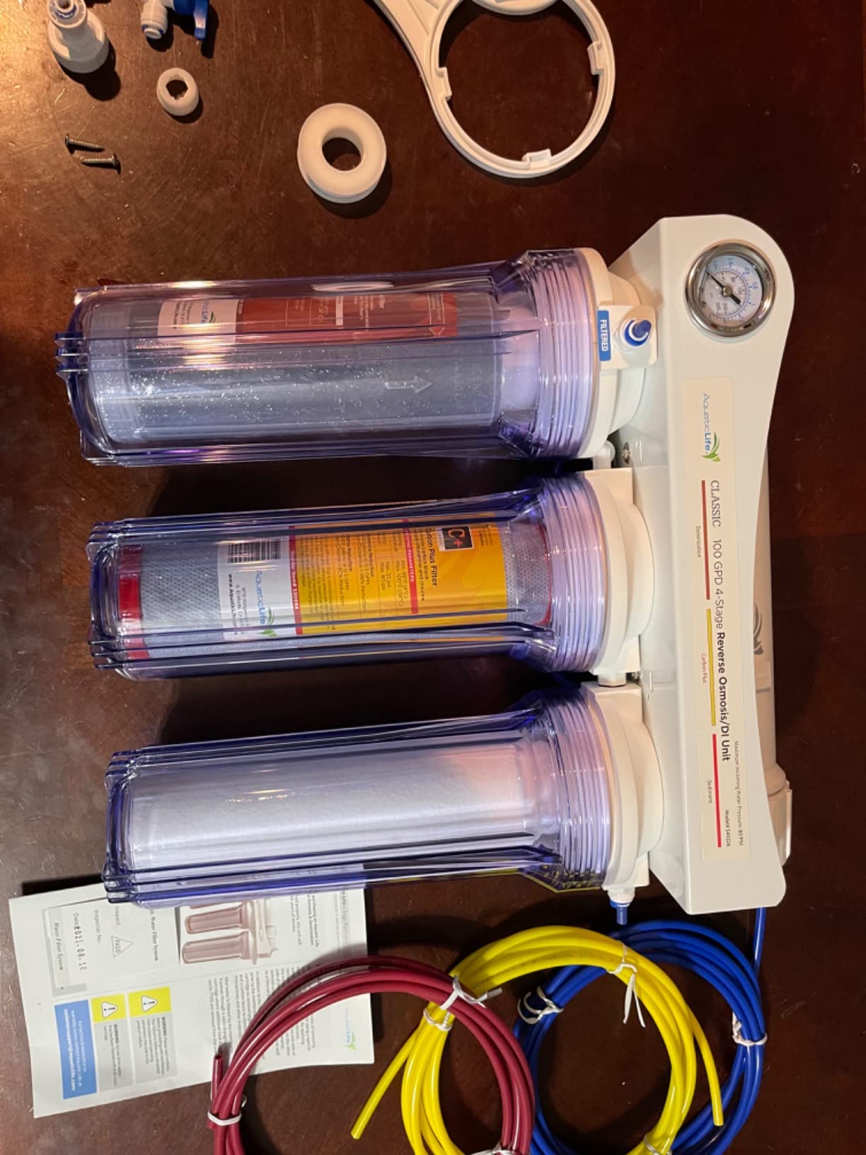 AquaticLife 4-Stage RO/DI Filter with Carbon Plus, 100 GPD customer photo 2