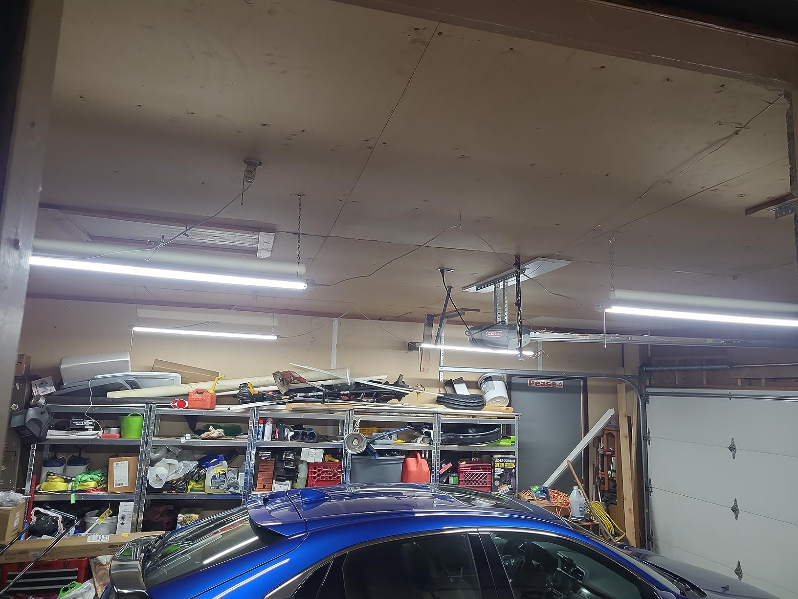 4FT Linkable LED Shop Light for Garages, 42W 4800LM 5000K Daylight Led Shop Lights, Ceiling Light with Pull Chain (ON/Off), Linear Worklight Fixture with Plug, 2 Pack customer photo 2