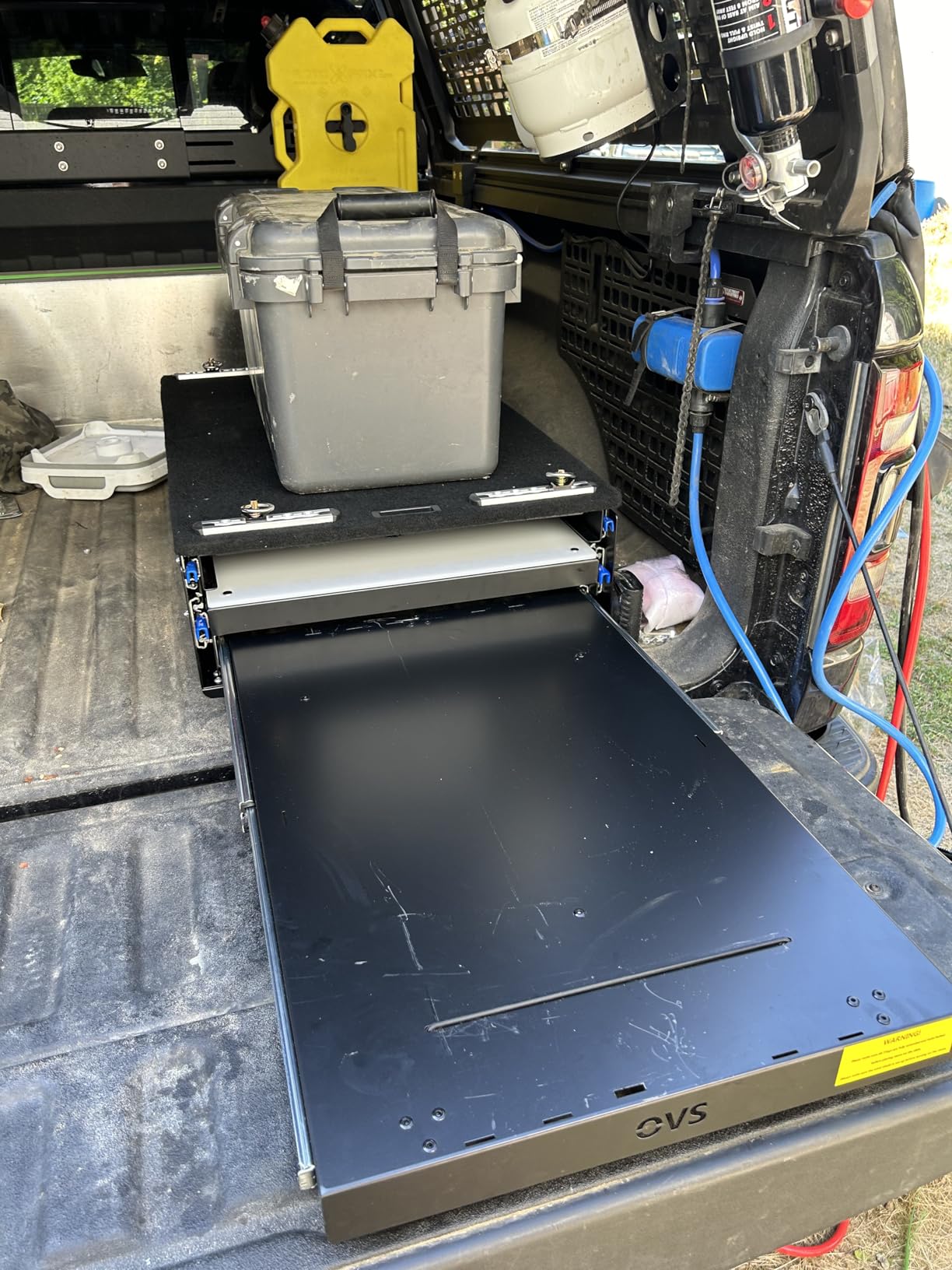 Overland Vehicle Systems Camp Cargo Box Kitchen with Slide Out Sink, Cooking Shelf and Work Station - Aircraft Grade Aluminum with Stainless Steel Hardware - for SUV, Truck, or Trailer customer photo 1