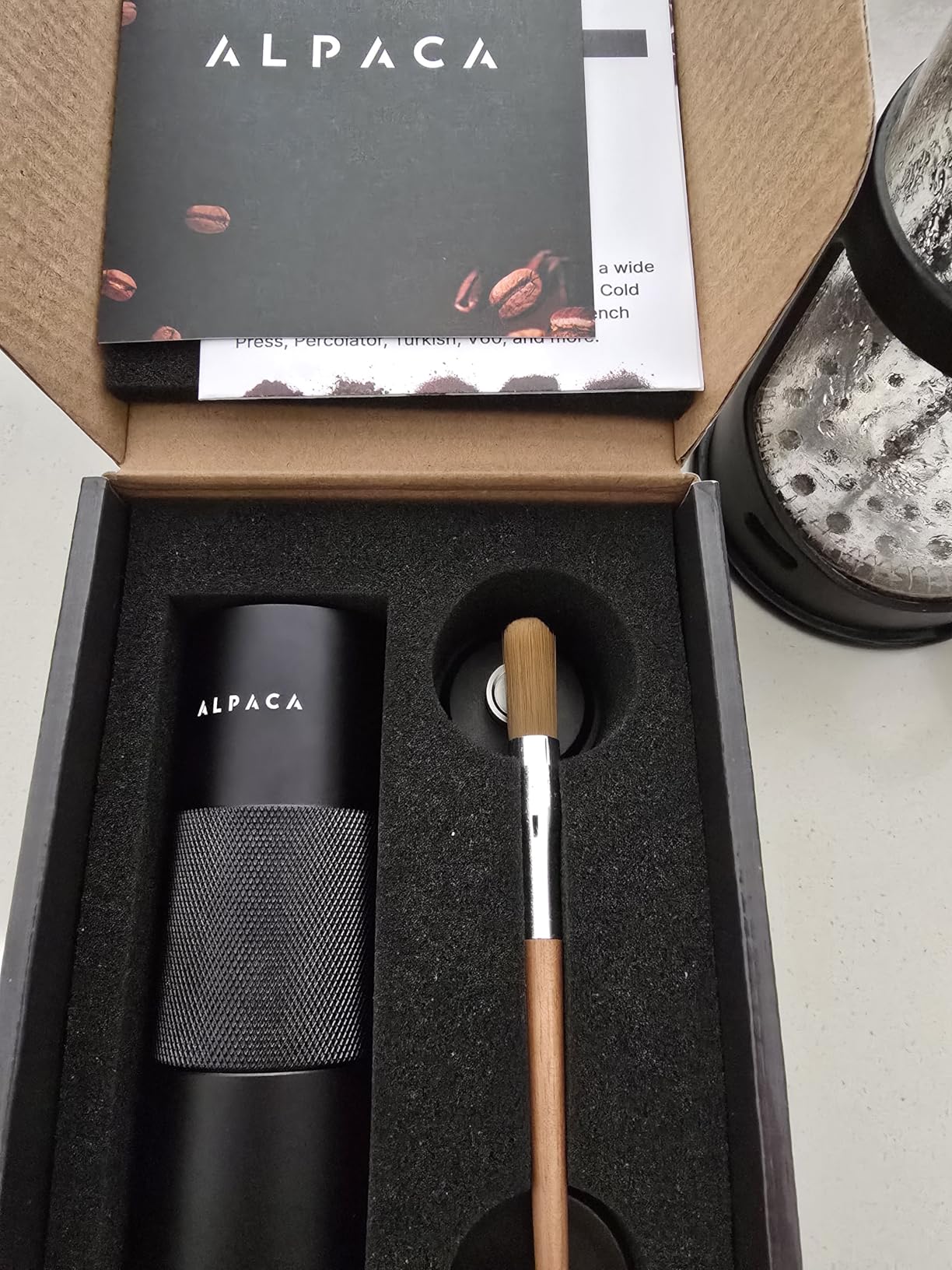 Manual Coffee Grinder, Adjustable Conical Burr, Espresso - Alpaca Ventures customer photo 2