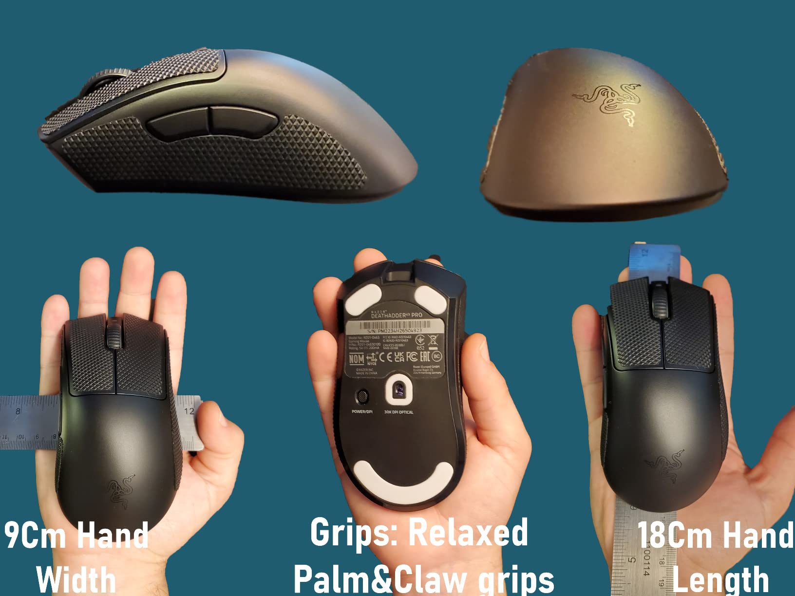 Razer DeathAdder V3 Pro Wireless Gaming Mouse, 64g, 90 Hr Battery, White customer photo 1