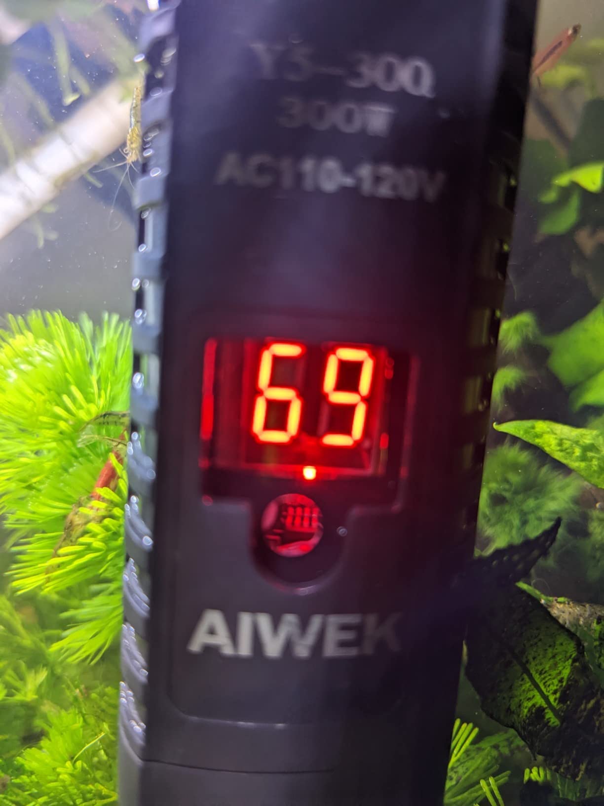 Aquarium Heater 300W Upgraded Fish Tank Heater With Leaving Water Automatically Stop Heating And Advanced Temperature Control System, Suitable For Saltwater And Freshwater 20 Gallons to 60 Gallons customer photo 1