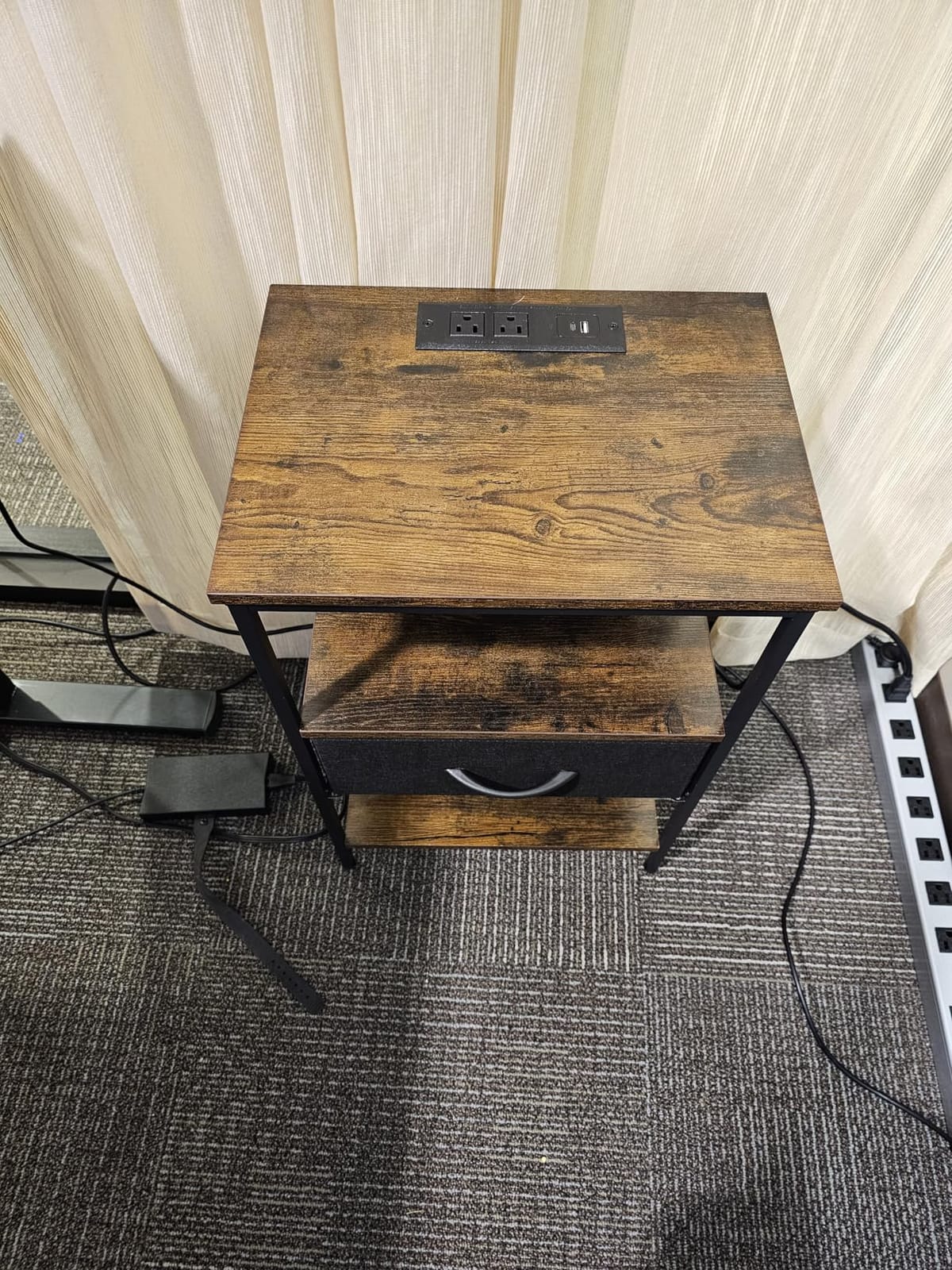 SUPERJARE Nightstand with Charging Station, USB-C Port, Bedside Table customer photo 2